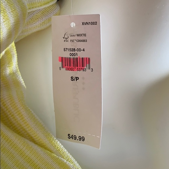 Yellow Striped Banana Republic Shirt NWT - Picture 6 of 7